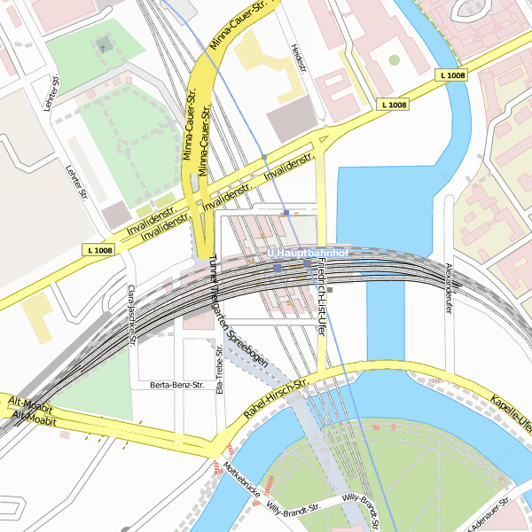 Hauptbahnhof Berlin Stadtplan mit Satellitenbild und Hotels von Berlin