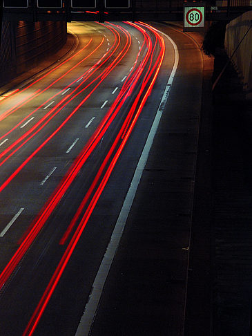 Foto Autobahn bei Nacht - Berlin