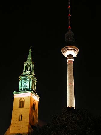 Foto Fernsehturm und Marienkirche - Berlin