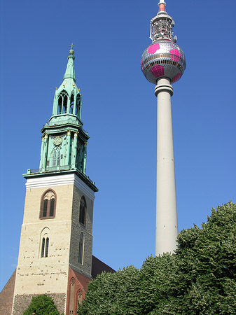Foto Fernsehturm und Marienkirche - Berlin