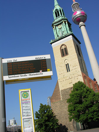 Foto Fernsehturm und Marienkirche - Berlin