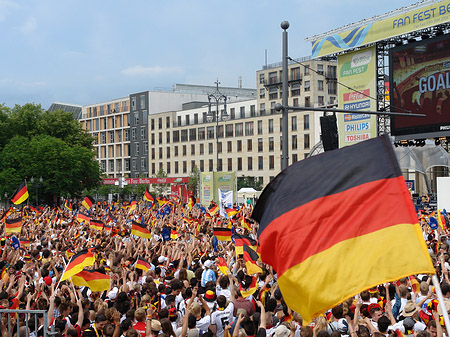 Leinwand und Fans Fotos