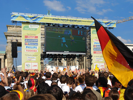 Leinwand und Fans Fotos