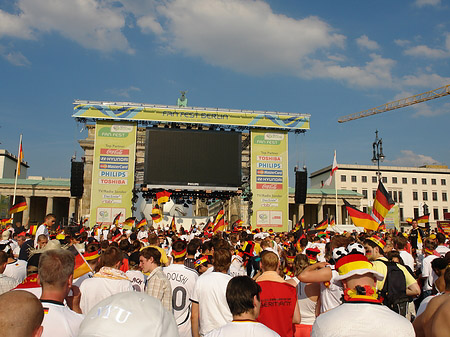 Leinwand und Fans Fotos