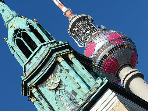 Foto Fernsehturm und Marienkirche - Berlin