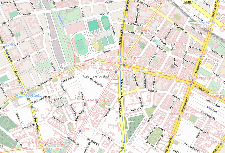 Prater Garten Stadtplan Mit Luftaufnahme Und Unterk nften Von Berlin